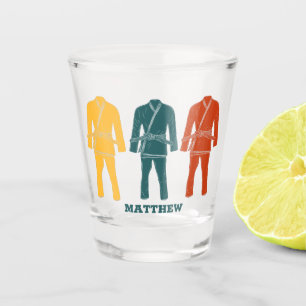 Jiu Jitsu BJJ Gi Uniform Personalisiert Schnapsglas