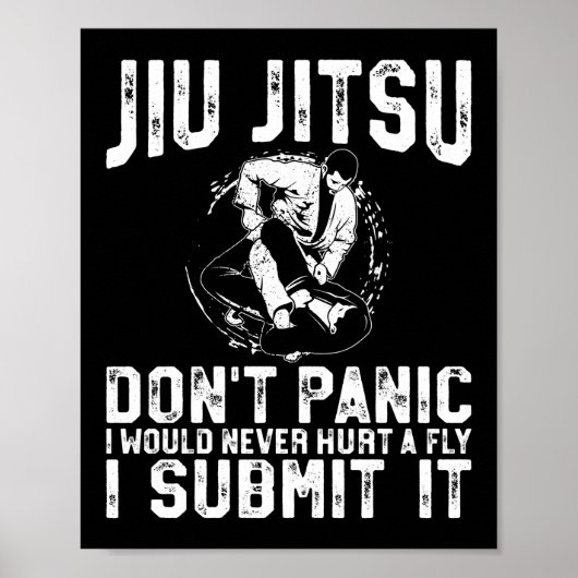 Jiu Jitsu Bjj Jiu Jitsu Keine Panik, die ich niema Poster (Vorne)