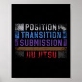 Jiu Jitsu Bjj Positionstransmission Jiu Poster (Vorne)