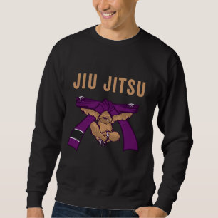 Jiu Jitsu Bjj Sloth Jiu Jitsu Lila Belt mit Tex Sweatshirt