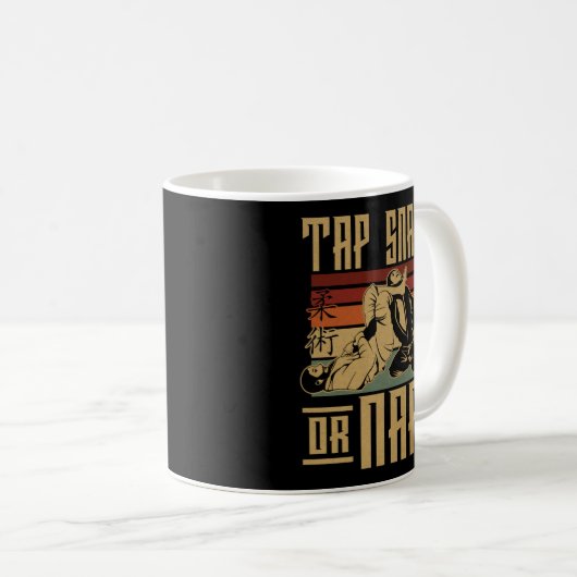 Jiu Jitsu Bjj Steche Snap oder Nickerchen Retro Vi Kaffeetasse (VorderseiteRechts)