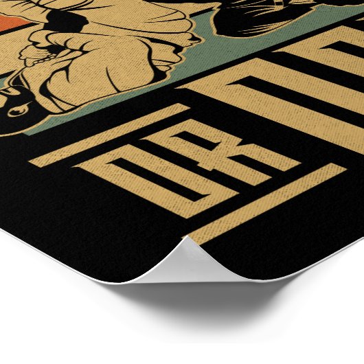 Jiu Jitsu Bjj Steche Snap oder Nickerchen Retro Vi Poster (Ecke)