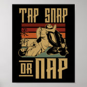 Jiu Jitsu Bjj Steche Snap oder Nickerchen Retro Vi Poster (Vorne)