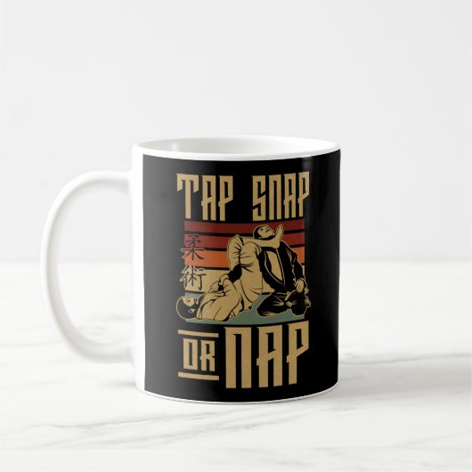 Jiu Jitsu Bjj Tap Snap Oder Nickerchen Retro Vinta Kaffeetasse (Links)
