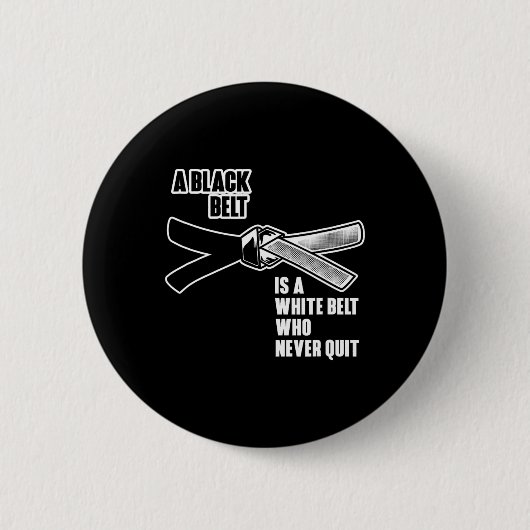 Jiu Jitsu Black Belt Mixed Martial Arts Karate Bra Button (Vorderseite)