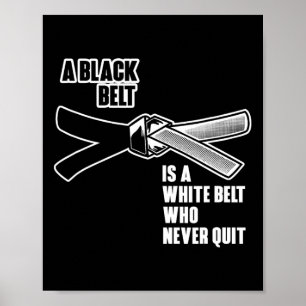 Jiu Jitsu Black Belt Mixed Martial Arts Karate Bra Poster