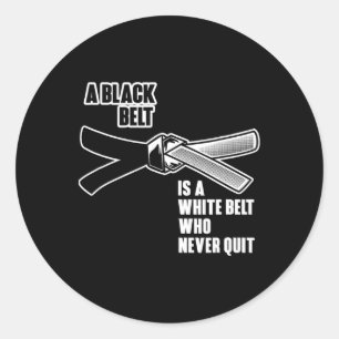 Jiu Jitsu Black Belt Mixed Martial Arts Karate Bra Runder Aufkleber