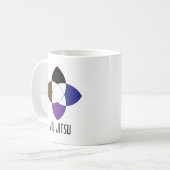 Jiu Jitsu Blume Kaffeetasse (Vorderseite Links)