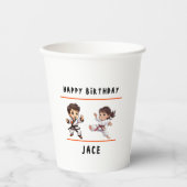 Jiu Jitsu Champ Birthday Party Paper Cup Pappbecher (Vorderseite)