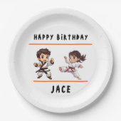 Jiu Jitsu Champ Birthday Party Pappteller (Vorderseite)