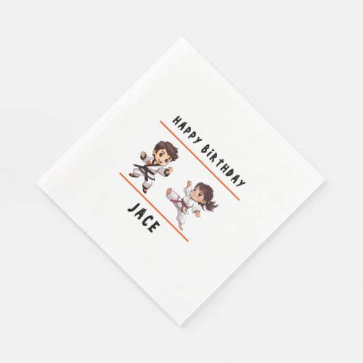 Jiu Jitsu Champ Birthday Party Serviette (Ecke)