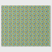 Jiu Jitsu Christmas Gift Wrapping Paper in Green Geschenkpapier (Flach)