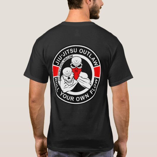 Jiu-Jitsu Circle - BlackRed-2D T-Shirt (Rückseite)