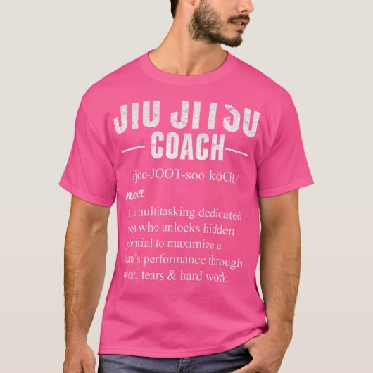 Jiu Jitsu Coach Definition Shirt Coach Bewertung (Vorderseite)