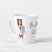 Jiu Jitsu Dad Custom Photos and Handwritten Text Milchtasse (Linke Ecke)