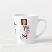 Jiu Jitsu Dad Custom Photos and Handwritten Text Milchtasse (Rechts)