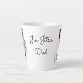 Jiu Jitsu Dad Custom Photos and Handwritten Text Milchtasse (Vorderseite)