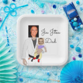 Jiu Jitsu Dad Custom Photos and Handwritten Text Pappteller (Party)