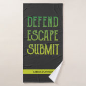 Jiu Jitsu Defend Escape Submit Personalisiert Badehandtuch (Badehandtuch)