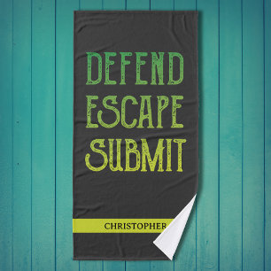 Jiu Jitsu Defend Escape Submit Personalisiert Badehandtuch