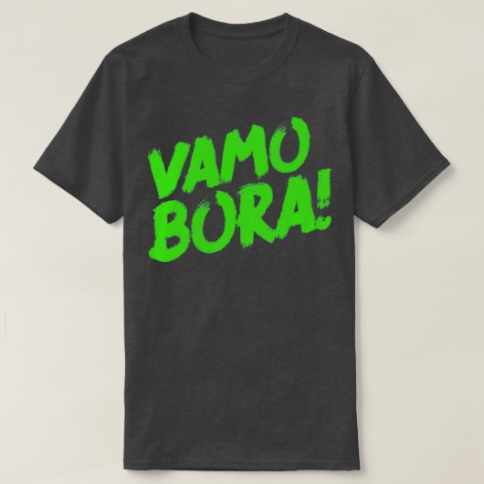 Jiu Jitsu Design Vamo Bora Green Light Martial Art T-Shirt (Design vorne)