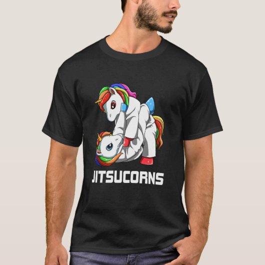 Jiu Jitsu Einhorn Ringen T-Shirt (Vorderseite)