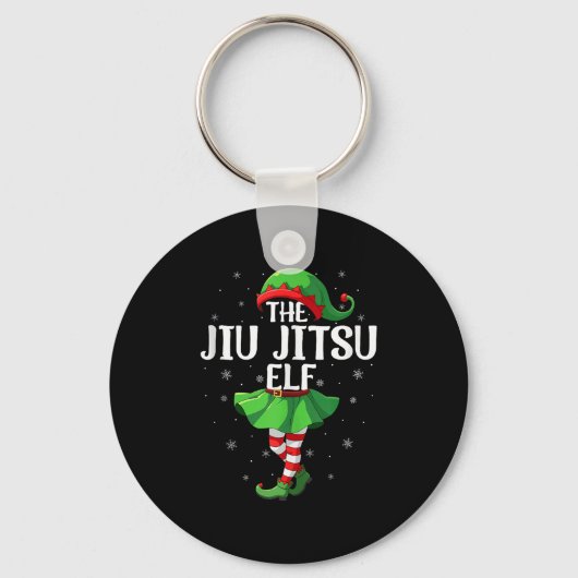 Jiu Jitsu Elf Christmas Girls Women Elf Squad Xmas Schlüsselanhänger (Vorderseite)