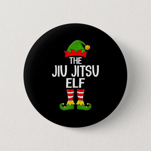 Jiu Jitsu Elf Xmas Matching Family Elf Squad Chris Button (Vorderseite)