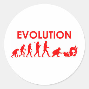 Jiu Jitsu Evolution Runder Aufkleber