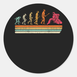 Jiu Jitsu Evolution T - Shirt BRAZILIAN JITSU MIXE Runder Aufkleber