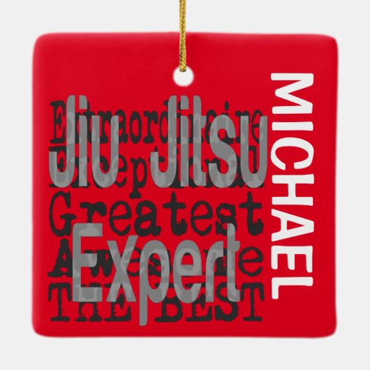 Jiu Jitsu Expert Extraordinaire CUSTOM Keramikornament (Rückseite)