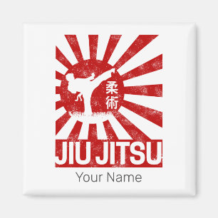 Jiu Jitsu Fighter Japanisch Vintage Kampfkunst Magnet