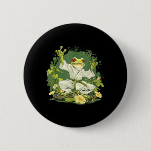 Jiu-Jitsu Floral MMA Kröte Taekwondo Frosch Judo Button