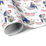 Jiu-Jitsu Frory Christmas Wrapping Paper Geschenkpapier<br><div class="desc">Jiu-Jitsu Frohe Weihnachtswrapping Papier. Die Farbe des Papiers ist weiß. Erhältlich in mehreren Farben,  Größen und zwei Oberflächen. www.hotpocketgraphics.com</div>
