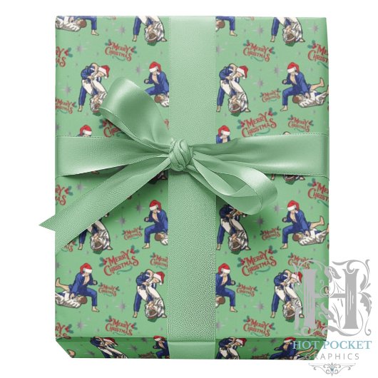 Jiu-Jitsu Frory Christmas Wrapping Paper Geschenkpapier