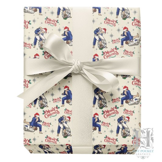 Jiu-Jitsu Frory Christmas Wrapping Paper Geschenkpapier