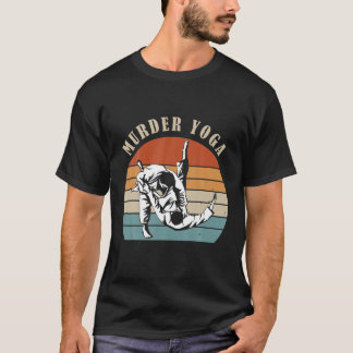Jiu Jitsu Gift Murder Yoga Vintag Retro BJJ Marti T-Shirt