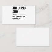 Jiu Jitsu Girl Brazilian Martial Arts Training Visitenkarte (Vorne/Hinten)