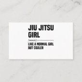 Jiu Jitsu Girl Brazilian Martial Arts Training Visitenkarte (Vorderseite)