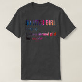 Jiu jitsu Girl wie ein normales Mädchen, aber cool T-Shirt (Design vorne)