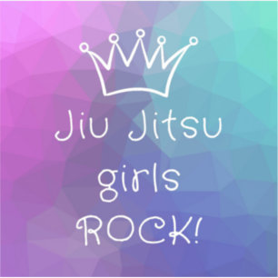 Jiu Jitsu Girls Rock! Single 3x3" Aufkleber
