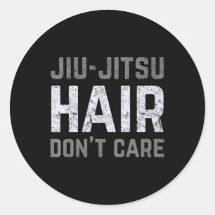 Jiu-Jitsu Haar Ist Egal BJJ Vintage Brasilianische Runder Aufkleber