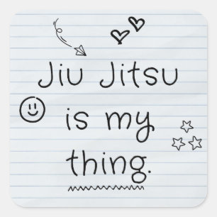 Jiu Jitsu ist mein Ding-Aufkleber-Design Quadratischer Aufkleber