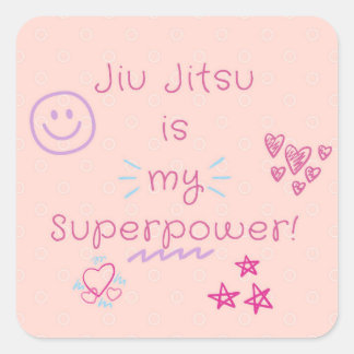 Jiu Jitsu ist mein Superpower! Rosa Aufkleber Desi