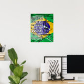 Jiu Jitsu ist meine Religion brasilianisches Flagg Poster (Heimbüro)