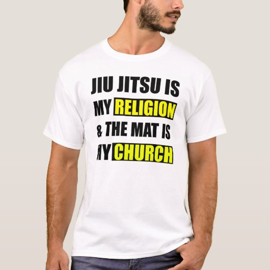 Jiu Jitsu ist meine Religion u. ist die Matte T-Shirt (Vorderseite)