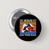 Jiu Jitsu Jesus hat Ihren brasilianischen MIXED MA Button (Vorne & Hinten)