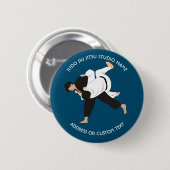 Jiu Jitsu Judo Martial Arts Studio Button (Vorne & Hinten)