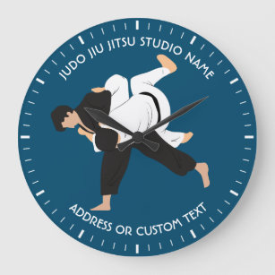 Jiu Jitsu Judo Martial Arts Studio Clock Große Wanduhr