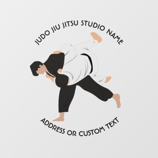 Jiu Jitsu Judo Martial Arts Studio Fensteraufkleber (Blatt)